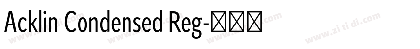 Acklin Condensed Reg字体转换